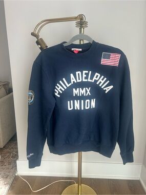 Mitchell & Ness Navy Philadelphia MMX Union Crewneck